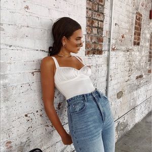 Danielle Bernstein Satin Bodysuit NWT